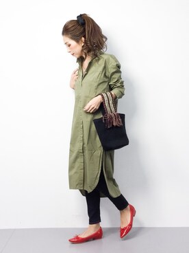 「NE QUITTEZ PAS!（ヌキテパ）のアイテム（バッグ）」を使った、..HK..さん（レディース・159cm）の春コーディネート