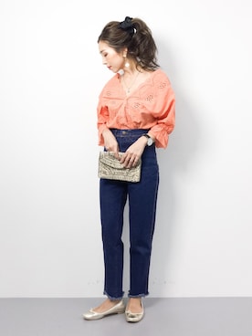 「Ameri（アメリ）のアイテム（パンツ）」を使った、..HK..さん（レディース・159cm）の春コーディネート