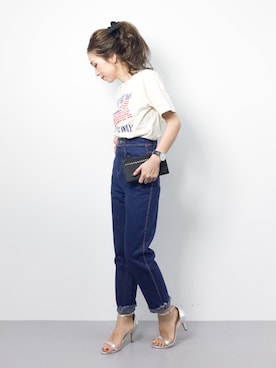 「Ameri（アメリ）のアイテム（パンツ）」を使った、..HK..さん（レディース・159cm）の春コーディネート