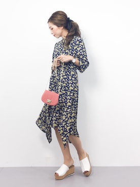 「コルクヒール」｜「アイテム（ワンピース/ドレス）」を使った、..HK..さん（レディース・159cm）の春コーディネート