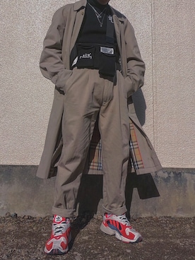 「A-COLD-WALL*(アコールドウォール)のアイテム(バッグ)」を使った、きーぼーさん(メンズ・171cm)の春コーディネート