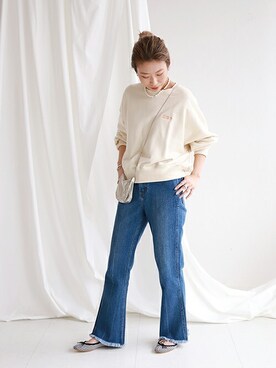 「スローブイエナ」｜「アイテム（アクセサリー）」を使った、marinaさん（レディース・160cm）の冬コーディネート