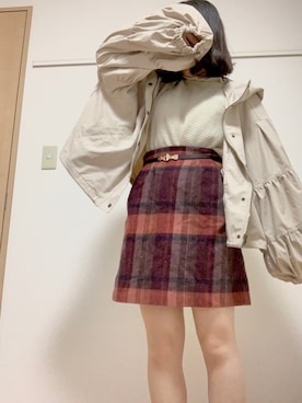 「apres jour（アプレジュール）のアイテム（マウンテンパーカー）」を使った、くままるさん（レディース・152cm）の秋コーディネート