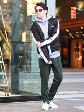 「MYne（マイン）のアイテム（ブルゾン）」を使った、417 officialさん（メンズ・173cm）の冬コーディネート