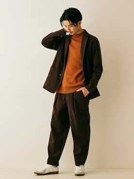 「コーデュロイパンツ」｜「アイテム（セットアップ）」を使った、417 officialさん（メンズ・178cm）の秋コーディネート