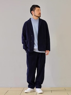 「コーデュロイパンツ」｜「アイテム（セットアップ）」を使った、417 officialさん（メンズ・177cm）の秋コーディネート