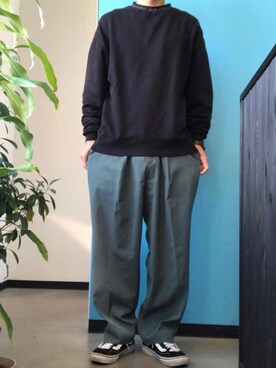 「neonsign」｜「アイテム（スウェット）」を使った、hellocoordinateさん（メンズ・170cm）の冬コーディネート