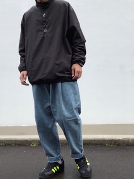 「neonsign」｜「アイテム（ナイロンジャケット）」を使った、hellocoordinateさん（メンズ・170cm）の春コーディネート