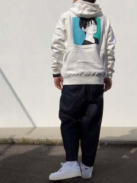 「FTC（エフティーシー）のアイテム（パーカー）」を使った、hellocoordinateさん（メンズ・170cm）の春コーディネート