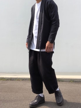 「BLACK&BLUE（ブラックアンドブルー）のアイテム（パンツ）」を使った、hellocoordinateさん（メンズ・170cm）の春コーディネート