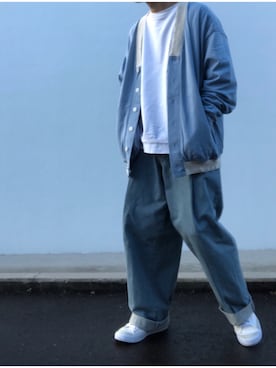 「neonsign」｜「アイテム（スウェット）」を使った、hellocoordinateさん（メンズ・170cm）の冬コーディネート