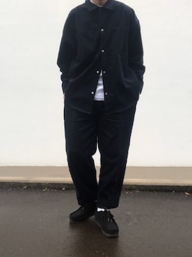 「ネイビーコーデ」｜「アイテム（セットアップ）」を使った、hellocoordinateさん（メンズ・170cm）の冬コーディネート
