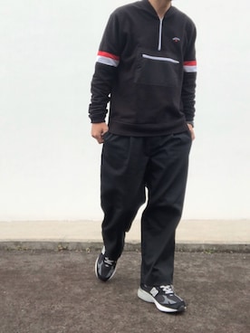 「NOAH（ノア）のアイテム（スウェット）」を使った、hellocoordinateさん（メンズ・170cm）の冬コーディネート