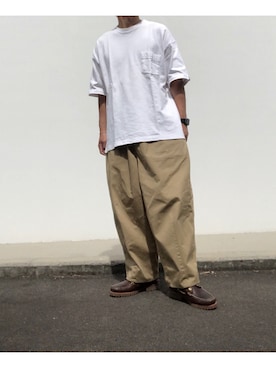 「johnbull」｜「アイテム（モカシン/デッキシューズ）」を使った、hellocoordinateさん（メンズ・170cm）の夏コーディネート