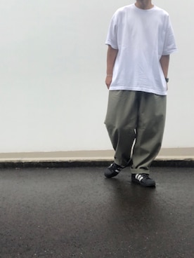 「MYne（マイン）のアイテム（トップス）」を使った、hellocoordinateさん（メンズ・170cm）の夏コーディネート