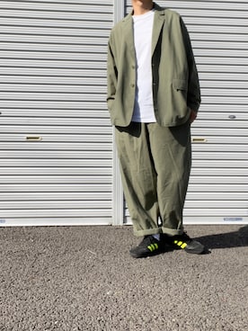 「Hanes」｜「アイテム（セットアップ）」を使った、hellocoordinateさん（メンズ・170cm）の秋コーディネート