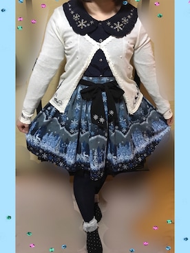 「axes femme POETIQUE（アクシーズファムポエティック）のアイテム（スカート）」を使った、teroさん（レディース・153cm）の秋コーディネート