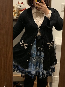 「axes femme POETIQUE（アクシーズファムポエティック）のアイテム（スカート）」を使った、teroさん（レディース・153cm）の冬コーディネート