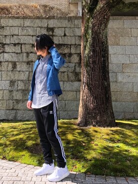 「TIMELY WARNING（タイムリーワーニング）のアイテム（ブルゾン）」を使った、taka®️さん（メンズ・166cm）の春コーディネート