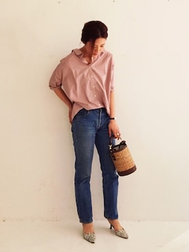 「Ameri（アメリ）のアイテム（サンダル）」を使った、SAAYA KOUZAWAさん（レディース・165cm）の春コーディネート