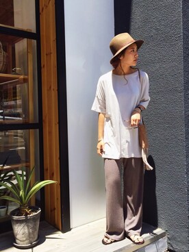 「rag & bone（ラグアンドボーン）のアイテム（帽子）」を使った、SAAYA KOUZAWAさん（レディース・165cm）の春コーディネート