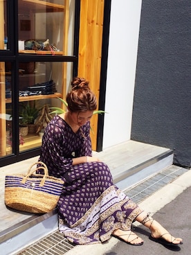 「DHOLIC（ディーホリック）のアイテム（シューズ）」を使った、SAAYA KOUZAWAさん（レディース・165cm）の夏コーディネート