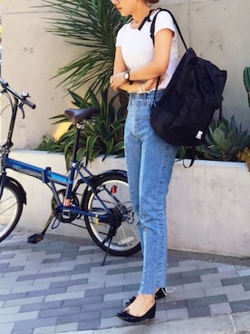 「アイテム（バレエシューズ）」を使った、SAAYA KOUZAWAさん（レディース・165cm・20代）の夏コーディネート