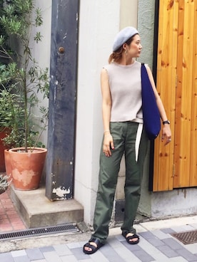 「H&M（エイチ・アンド・エム）のアイテム（サンダル）」を使った、SAAYA KOUZAWAさん（レディース・165cm）の夏コーディネート