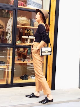 「rag & bone（ラグアンドボーン）のアイテム（帽子）」を使った、SAAYA KOUZAWAさん（レディース・165cm）の秋コーディネート