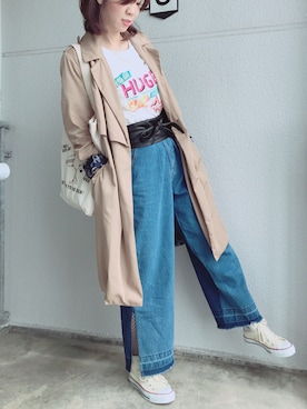 带刺的红酒杯さん（レディース・168cm）の春コーディネート