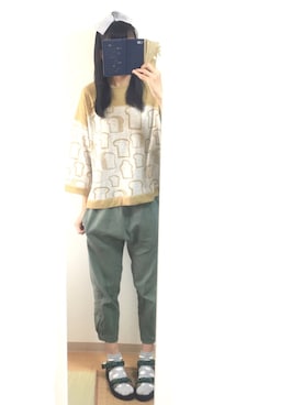 「リバーシブル」｜「アイテム（その他トップス）」を使った、kzcさん（レディース・171cm）の春コーディネート