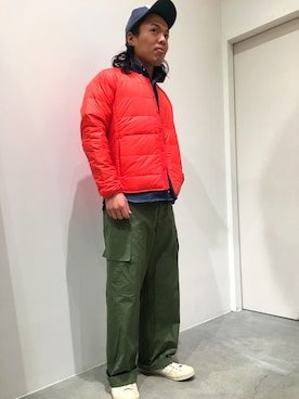「デサント」｜「アイテム（ダウンジャケット/コート）」を使った、KOJIさん（メンズ・168cm）の冬コーディネート