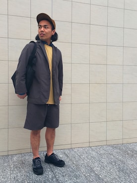 「DESCENTE ALLTERRAIN（デサント　オルテライン）のアイテム（バッグ）」を使った、KOJIさん（メンズ・168cm）の春コーディネート