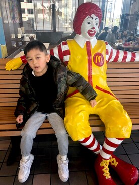 「ZARA KIDS」｜「アイテム（ダウンジャケット/コート）」を使った、SHINさん（キッズ・122cm）の冬コーディネート