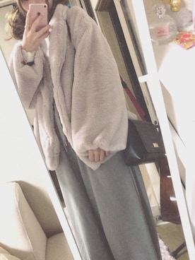「one after another NICE CLAUP（ワンアフターアナザーナイスクラップ）のアイテム（チェスターコート）」を使った、wooyooさん（レディース・165cm）の秋コーディネート