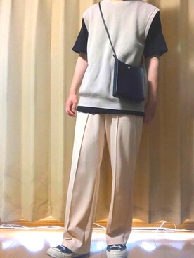 「FEELING MADE（フィーリングメイド）のアイテム」を使った、debukumaさん（メンズ・168cm）の春コーディネート