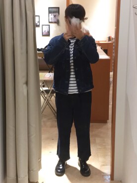「RETRO GIRL（レトロガール）のアイテム（パンツ）」を使った、ユウスケさん（メンズ・170cm）の秋コーディネート