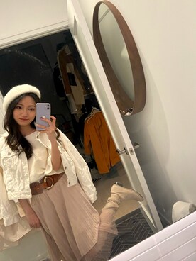 「STUART WEITZMAN（スチュアートワイツマン）のアイテム（ブーツ）」を使った、aclyn吴佳黛さん（レディース・165cm）の冬コーディネート