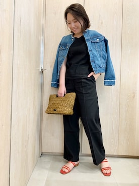 「qualite（カリテ）のアイテム（デニムジャケット）」を使った、NANAさん（レディース・163cm）の春コーディネート