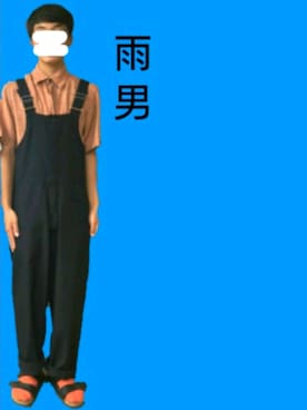 「ordinaryfitsのアイテム（サロペット/オーバーオール、ブラック系）」を使った、wawawa0125さん（メンズ・163cm）の夏コーディネート