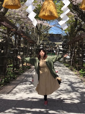 「アイテム（シャツワンピース）」を使った、nkmrさん（レディース・166cm・20代）の春コーディネート