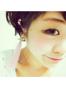 mi3mi | ロングファーピアス（イヤリングもあり）(ピアス（両耳用）)