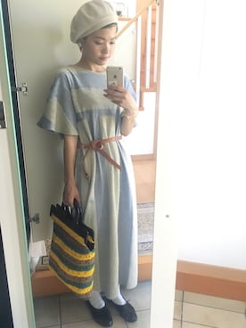 「note et silence （ノートエシロンス）のアイテム（ワンピース/ドレス）」を使った、maiさん（レディース・153cm）の夏コーディネート