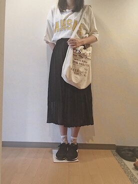 yuriさんの「シフォンプリーツスカート　713473」を使ったコーディネート