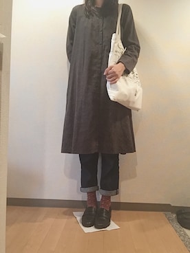 「LOFT（-）のアイテム（バッグ）」を使った、yuriさん（レディース・163cm）の秋コーディネート