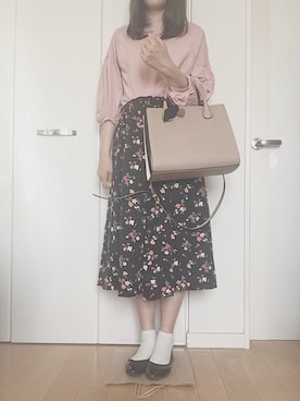 「袖ボリューム」｜「アイテム（レッグウェア）」を使った、yuriさん（レディース・163cm）の春コーディネート