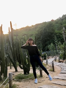 「IROIRO（イロイロ）のアイテム」を使った、Krystalクリスタルさん（レディース・159cm）の夏コーディネート