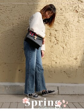 「iT（イット）のアイテム」を使った、Krystalクリスタルさん（レディース・159cm）の春コーディネート