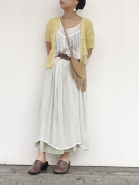 「Banana Republic（バナナリパブリック）のアイテム（ショルダーバッグ）」を使った、LADIES&ANTIQUES NoT kyomachiさん（レディース・146cm）の夏コーディネート