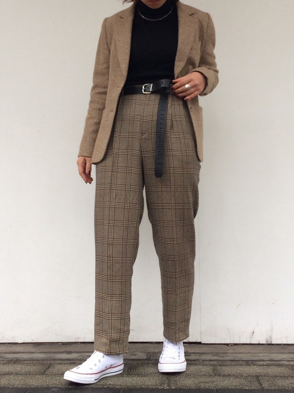 LADIES&ANTIQUES NoT kyomachiさんの「1990's　MADE ON USA　DEAD STOCK　CHECK PANTS（USED）」を使ったコーディネート